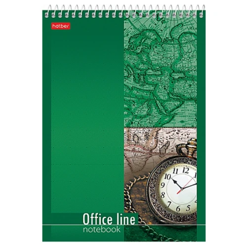 Блокнот Hatber "Office Line" А5, твёрдая подложка, на спирали, в клетку, 60 листов, ассорти