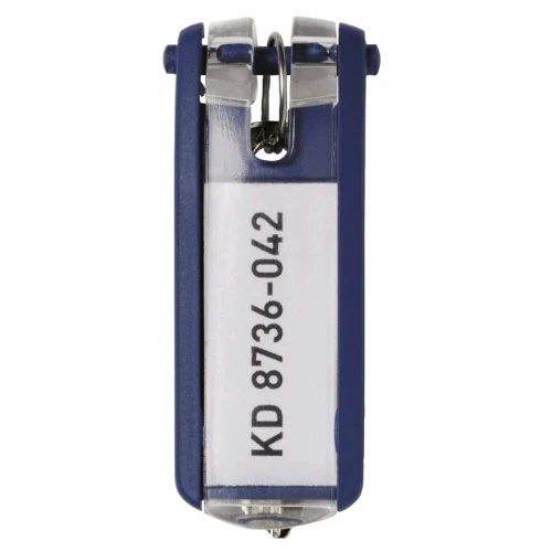 Брелоки для ключей DURABLE пластик 68 мм, синие, 6 шт.