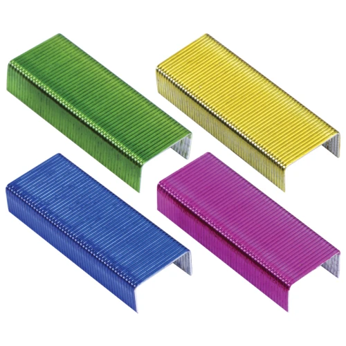 Скобы для степлера BRAUBERG "EXTRA" №10, цветные, 1000 шт.