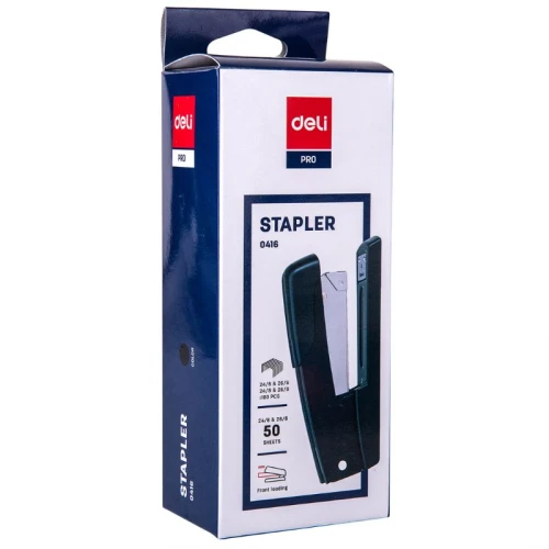 Степлер до 50 листов DELI металл, №24/6-26/8, ассорти