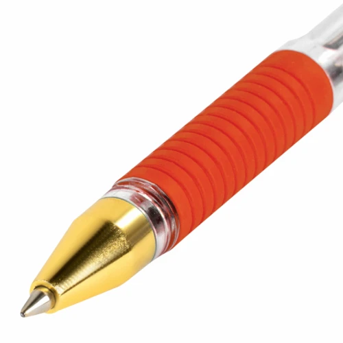 Ручка шариковая BRAUBERG "X-ONE" 0.5 мм, прозрачный корпус, красная