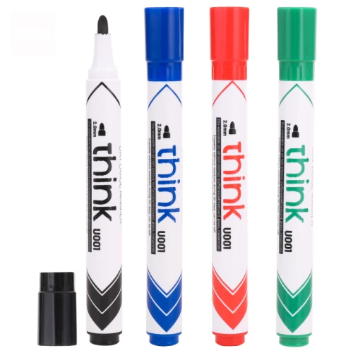 Набор маркеров для доски DELI "EU00101" круглый, 2 мм, 4 цвета