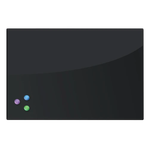 Доска стеклянная BRAUBERG 40*60 см, магнитно-маркерная, 3 магнита, черная