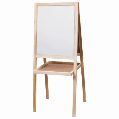 Доска-мольберт магнитно-маркерная и меловая ПИФАГОР 46*54 см, двусторонняя, чёрный/белый