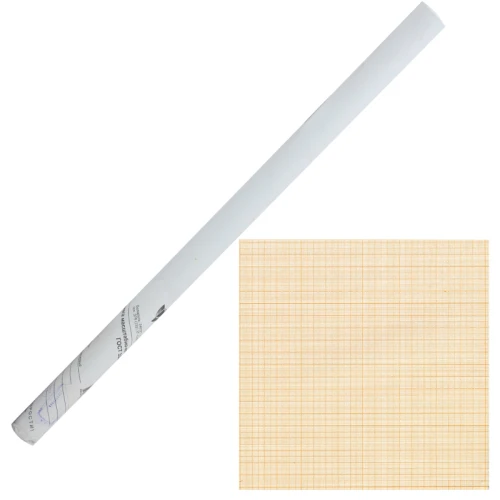Бумага масштабно-координатная (миллиметровая) STAFF, оранжевая, 878 мм*10 м в рулоне