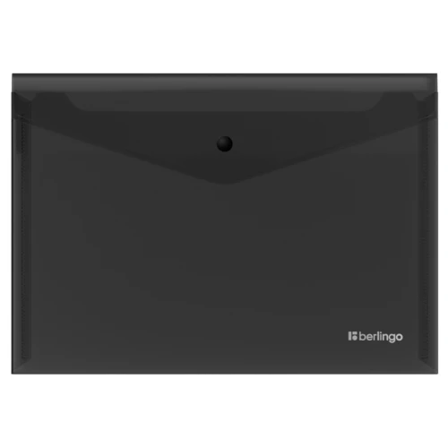 Папка-конверт на кнопке Berlingo "No Secret" А4, 200 мкм, черная