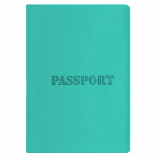 Обложка для паспорта STAFF, мягкий, полиуретан, тиффани