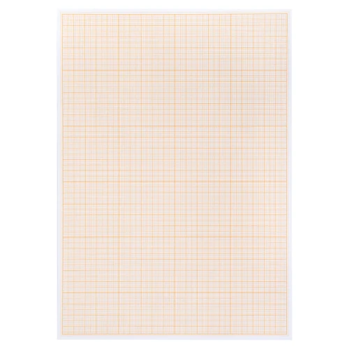 Бумага масштабно-координатная (миллиметровая) STAFF А4, оранжевая, 10 листов