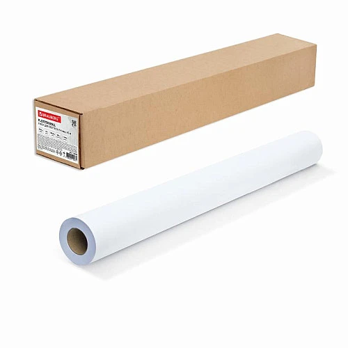 Бумага широкоформатная для плоттера BRAUBERG 90 г/м2, 914 мм* 45 м в рулоне