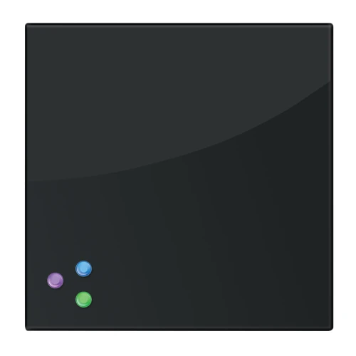 Доска стеклянная BRAUBERG 45*45 см, магнитно-маркерная, 3 магнита, черная