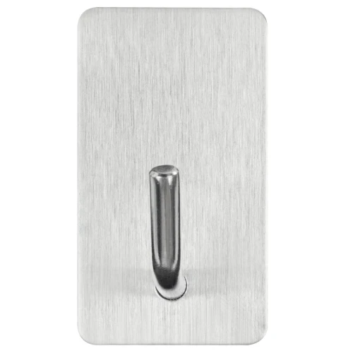 Крючки самоклеящиеся LAIMA 2,5*4,5 см, нержавеющая сталь, серебристые, 4 шт