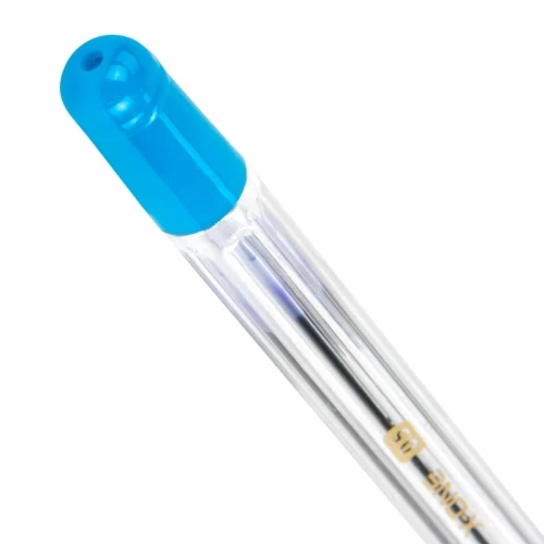 Ручка шариковая BRAUBERG "X-ONE" 0.5 мм, прозрачный корпус, синяя, 10 шт.