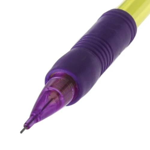 Карандаш механический ЮНЛАНДИЯ 0.5 мм, с ластиком, резиновый грип, желтый