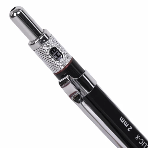 Карандаш механический BRAUBERG "METALLIC-X 20" 2 мм, цанговый, HB, металлический клип