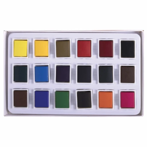 Краски акварельные художественные BRAUBERG "ART DEBUT" 18 цветов по 2.5 гр