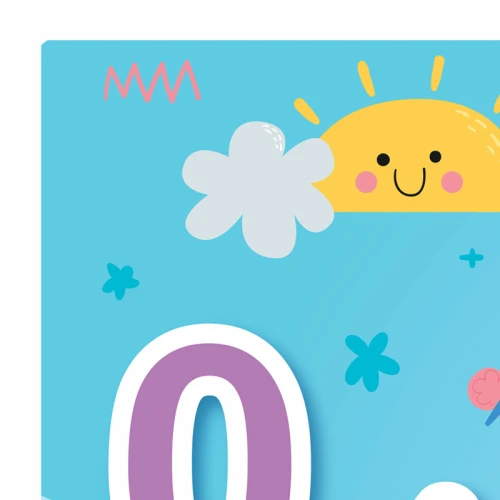 Настольное покрытие BRAUBERG KIDS "Numbers" 50*35 см, голубой