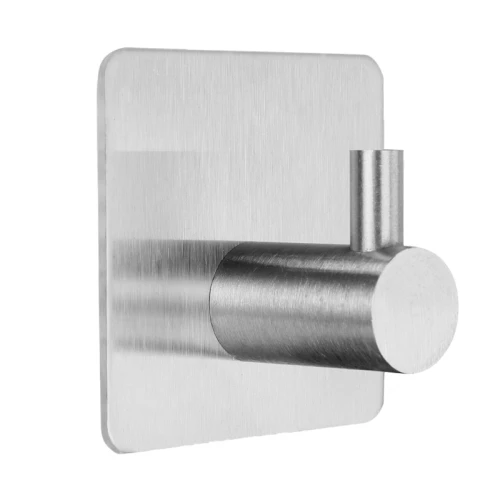 Крючки самоклеящиеся LAIMA 4,5*4,5 см, нержавеющая сталь, серебристые, 4 шт