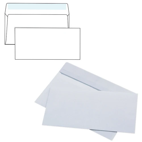 Конверт Курт Е65, 110*220 мм, внутренняя запечатка, отрывная лента