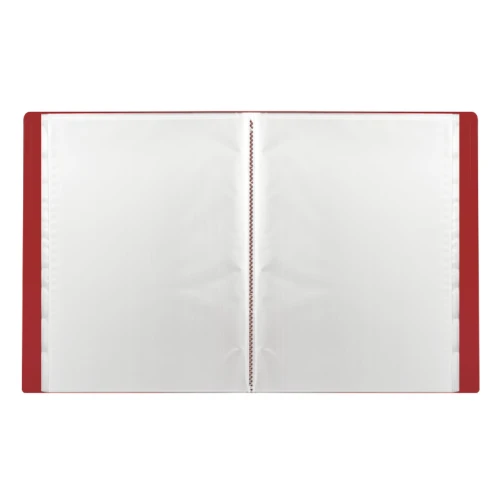 Папка 30 вкладышей BRAUBERG А4, 500 мкм, красная