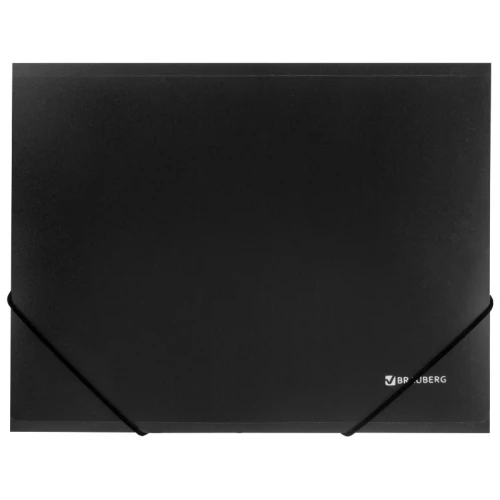 Папка на резинке BRAUBERG "Стандарт" А4, 500 мкм, черная