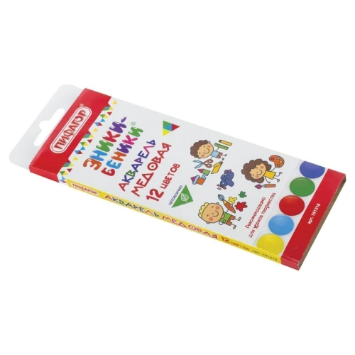 Краски акварельные ПИФАГОР "Эники-Беники" медовые, 12 цветов