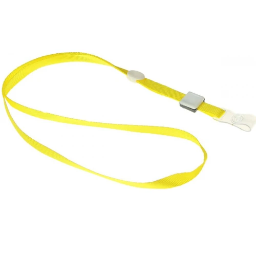 Лента для бейджей KEJEA, 45 см, пластиковый клип, атласный, желтая