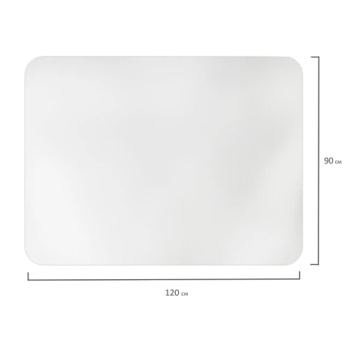 Коврик защитный BRABIX полипропилен, матовый, 90*120 см, прозрачный