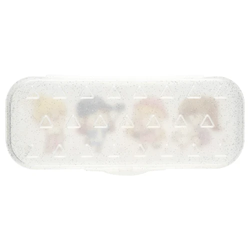 Пенал-футляр СТАММ "Подружки" 215*90*43 мм, прозрачный с блестками