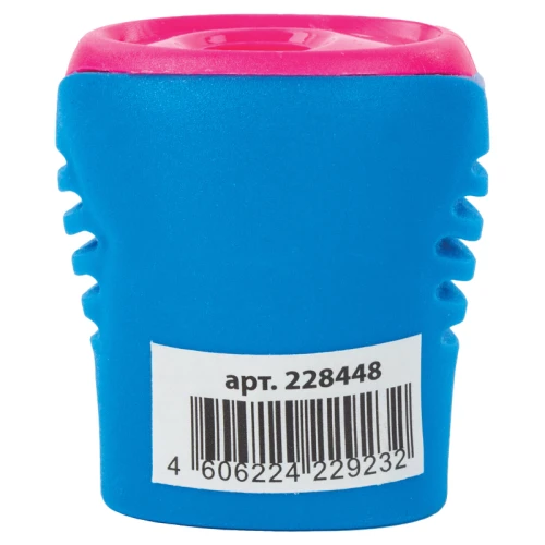 Точилка пластиковая BRAUBERG 1 отверстие, контейнер, ассорти