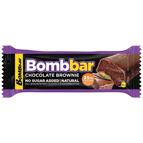 Батончик глазированный "Bombbar" шоколадный брауни 40 гр