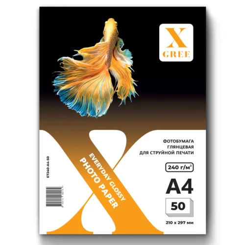 Фотобумага X-Gree "EVERYDAY" А4, 240 г/м2, глянцевая, односторонняя, 50 листов