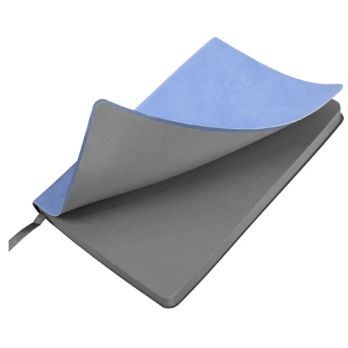 Ежедневник недатированный BRAUBERG "Metropolis Mix" А5, кожзам, гибкий, 136 л., голубой