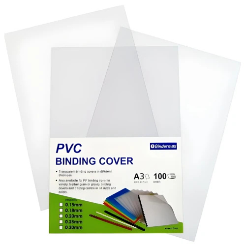 Обложка для переплета BINDERMAX А3, пластик, 180 мкм, прозрачные, цена за лист