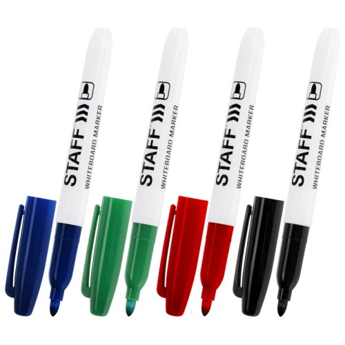 Набор маркеров для доски STAFF "EVERYDAY" круглый, 2.5 мм, 4 цвета