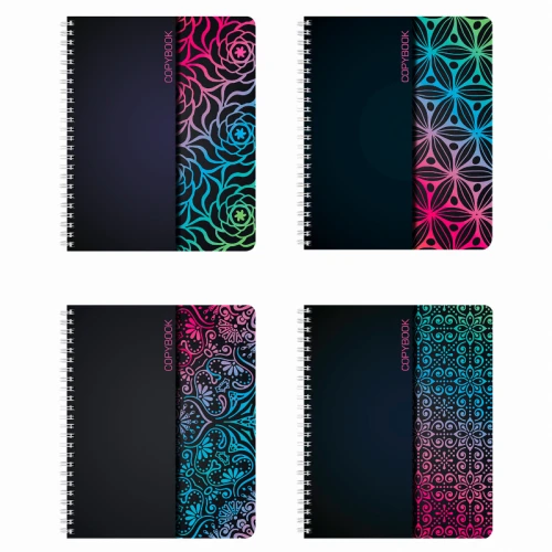 Тетрадь BRAUBERG "Абстракция" А5, на гребне, в клетку, 48 листов, ассорти