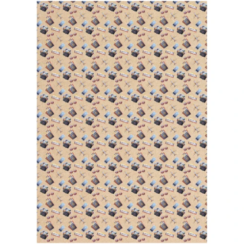 Упаковочная бумага крафт MESHU "Мужская территория" 70 г/м2, 70*100 см, 5 дизайнов