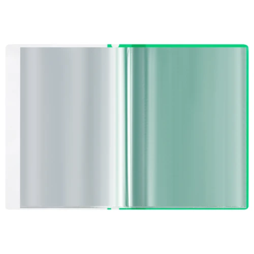 Папка 10 вкладышей СТАММ А4, 160 мкм, зеленая, с перфорацией