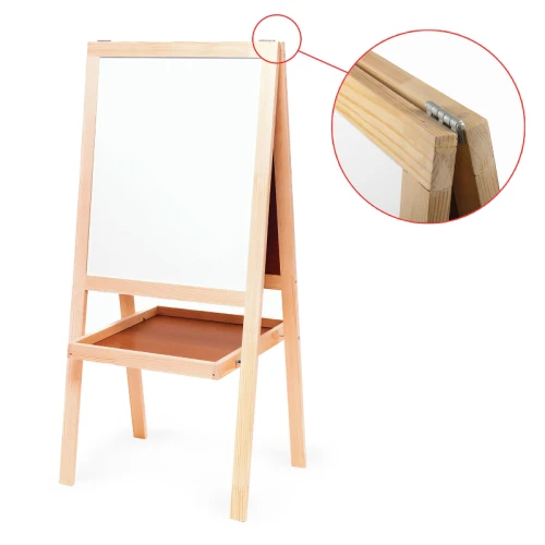 Доска-мольберт магнитно-маркерная и меловая BRAUBERG 54.5*65 см, двусторонняя, зелёный/белый