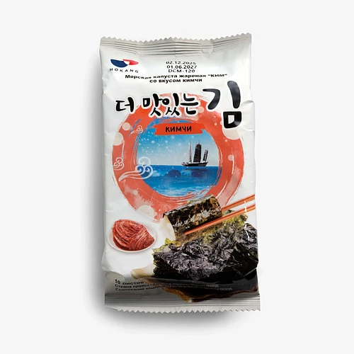 Чипсы нори Hokang обжаренная кимчи 5 гр