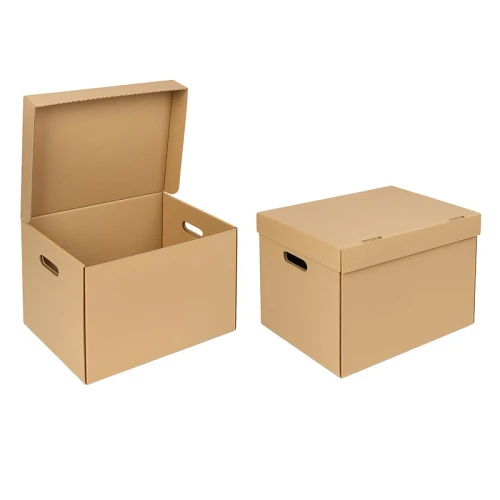 Короб архивный самосборный, картон, 420*340*330 мм, коричневый