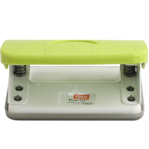 Дырокол до 10 листов "7312", пластиковый корпус, ассорти