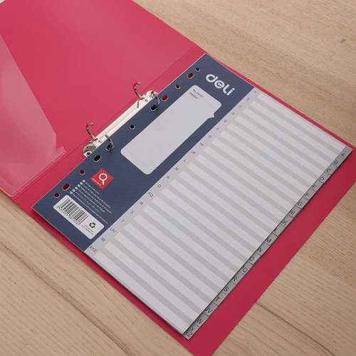 Разделитель листов DELI А4, A-Z, пластик, 20 листов, серый