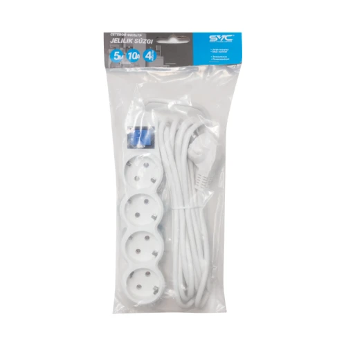 Сетевой фильтр SVC ZP4S-50M 4 розеток, 5 м, белый
