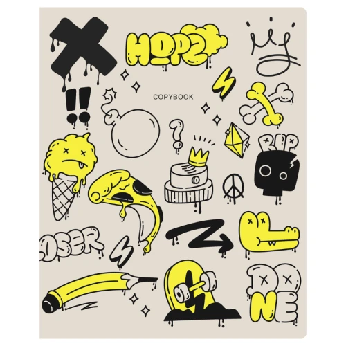 Тетрадь BG "Crazy art" А5, в линейку, 40 листов, ассорти, эконом