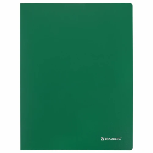 Папка 10 вкладышей BRAUBERG А4, 500 мкм, зеленая