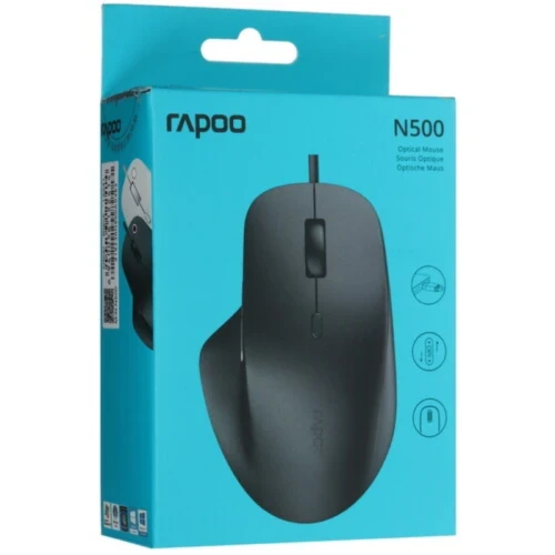 Мышь проводная Rapoo N500 черный