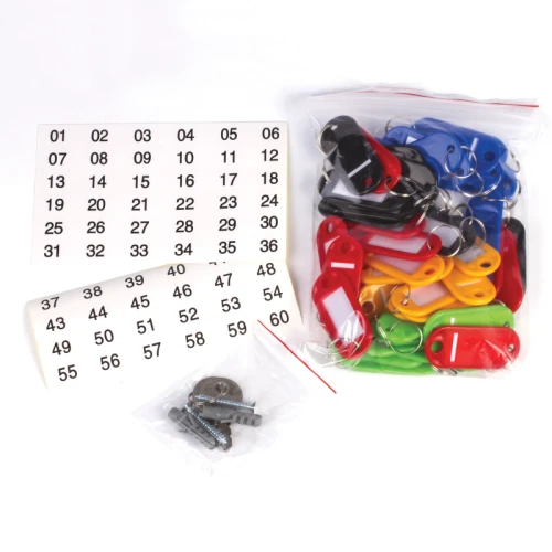 Ключница BRAUBERG на 48 ключей, 250*180*80 мм, ключевой замок, серый