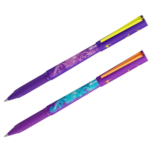 Ручка шариковая Berlingo "Flower Art" 0.7 мм, корпус ассорти, синяя