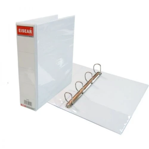 Папка на 4 кольцах Eisear корешок 38 мм, белая