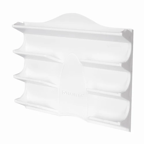 Держатель магнитный для 4 маркеров для доски BRAUBERG "Standard", 130*152 мм, белый